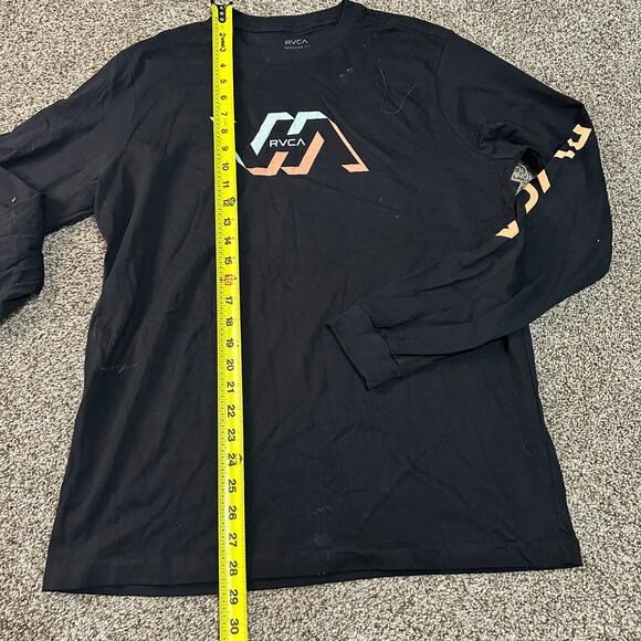RVCA Men's Facets Long Sleeve T-Shirt Size M In Black - Picture 13 of 14